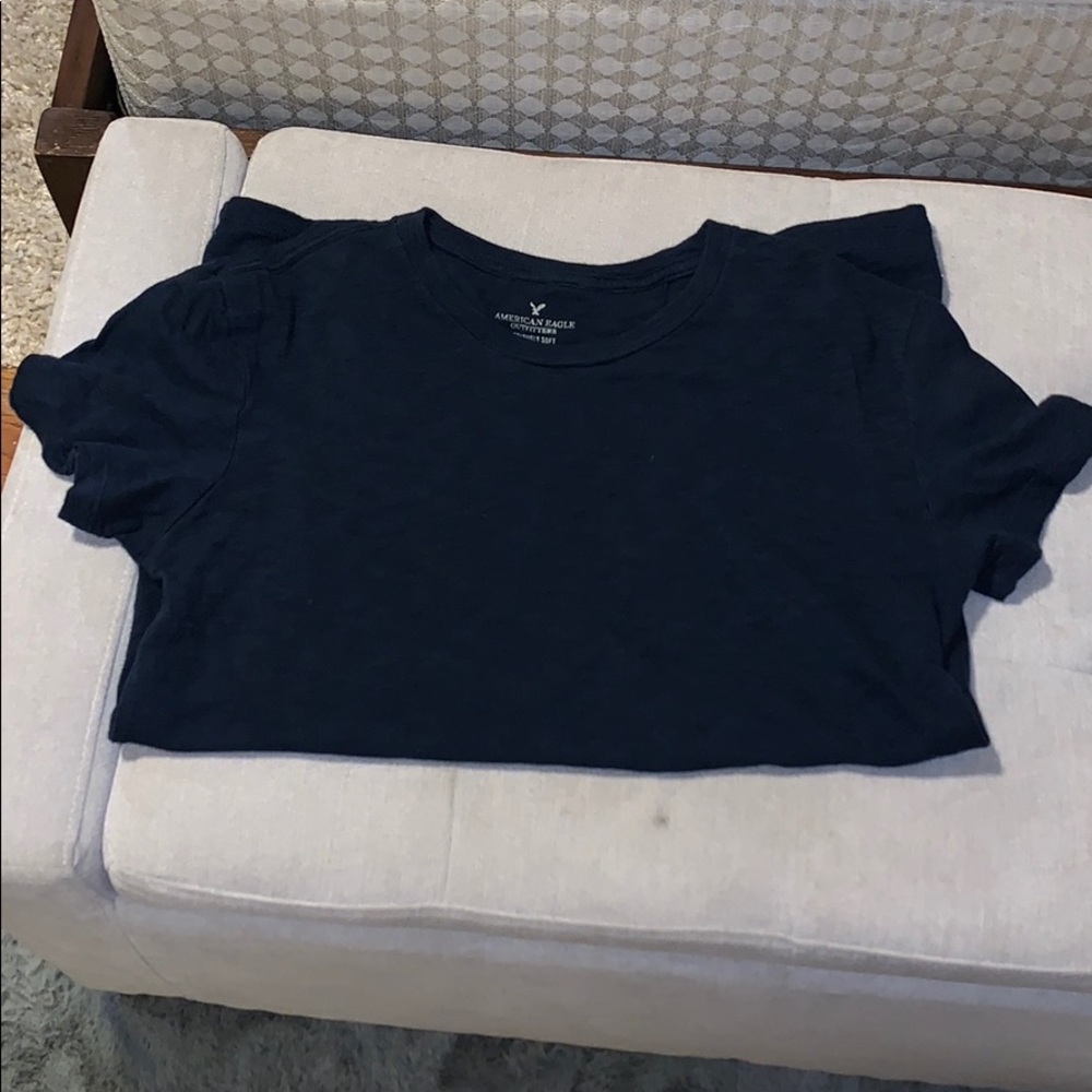 men’s xs navy blue super soft american eagle tee